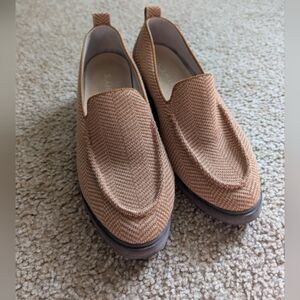 Rothy's Tan Woven Slip-On Loafers